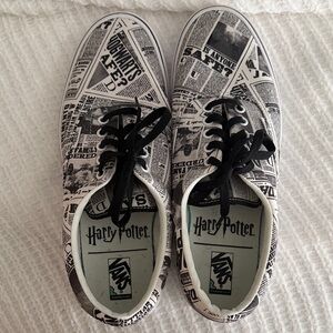 Vans Black and White Harry Potter Print Sneakers